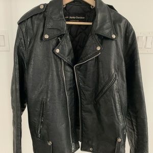 Vintage Harley Davidson Leather Biker Jacket 10 12